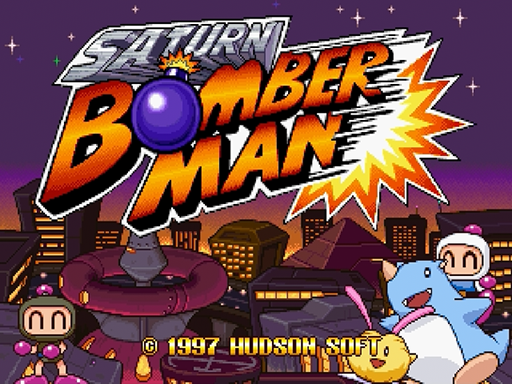 Saturn Bomberman title screen for Sega Saturn